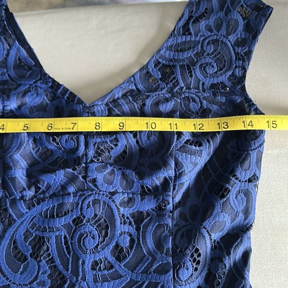 Lilly Pulitzer Rosaline Dress in Bright Navy About Face Lace Size 0 - Picture 7 of 12